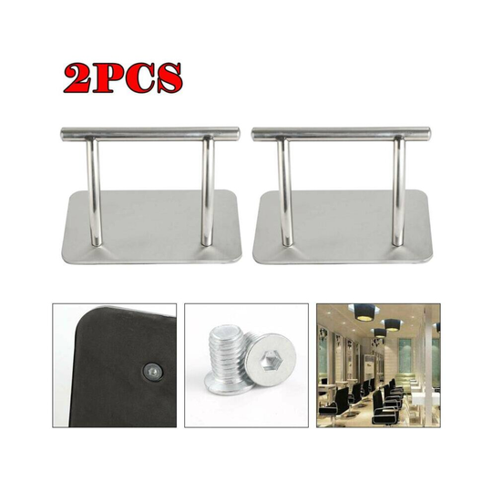 2X Stainless Steel Foot Rest Footrest Relax Hair Salon Chair UK