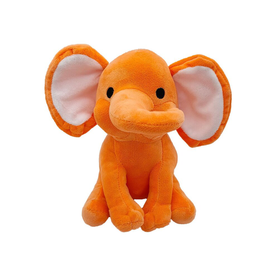 (Orange, 25cm/9.84in) Elephant Plush Toy Soft Long Nose Doll Baby Sleeping Pillow Kids Cushion Gift