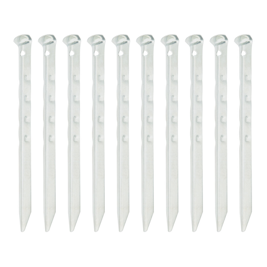 Milestone 9-Inch Ripple Angle Iron Tent Pegs / 10 Pack