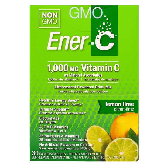 Ener-C 1000 mg Vitamin C Multivitamin Drink Mix Lemon Lime 30 ct