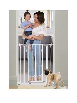 Dreambaby Ava Slimline Narrow Fit Gate (61-68cm) - White/Metal, One Colour