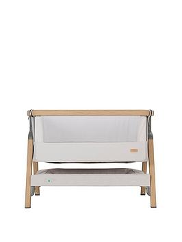 Tutti Bambini Cozee Bedside Crib-Oak/Sterling Silver