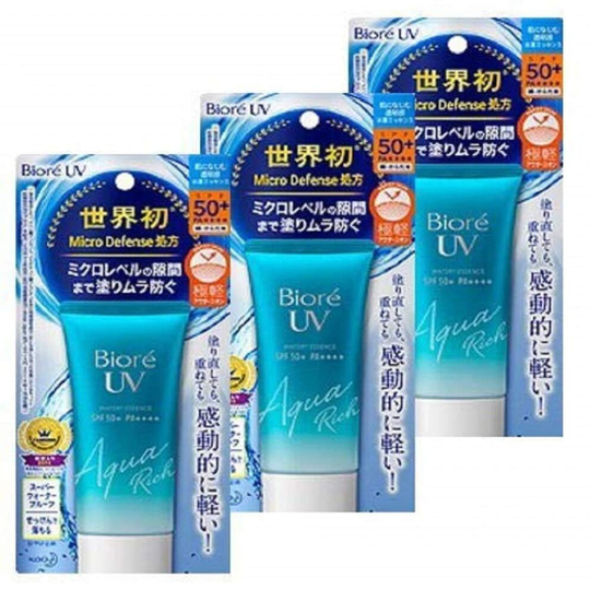 Biore UV Aqua Rich Watery Essence SPF50+/PA++++ (3 Count)