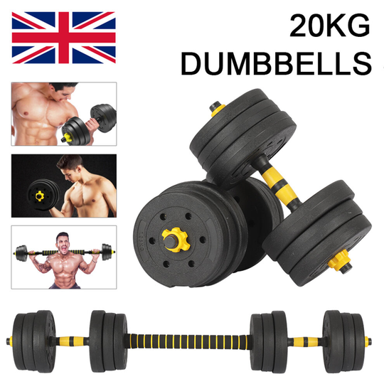 Dumbells Pair Barbell/Dumbbell Body Building Weight Set 20kg
