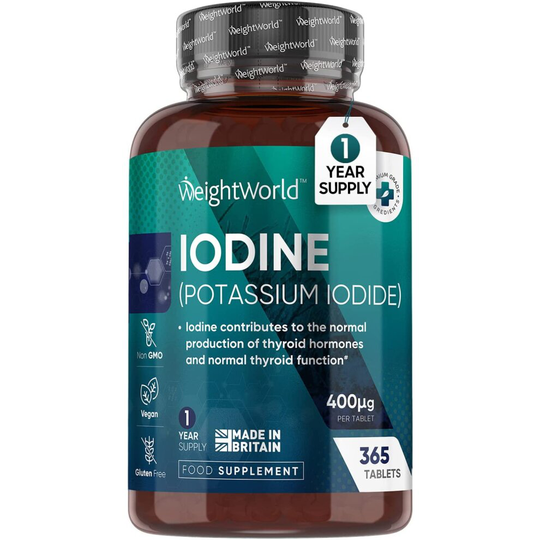 WeightWorld Iodine 400ug - 365 Vegan Tablets - Potassium Iodide