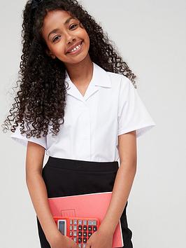 Everyday Girls 3 Pack Revere Short Sleeve Blouse - White, White, Size Age: 3-4 Years, Women