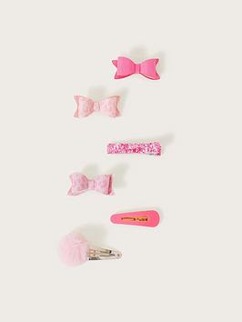 Monsoon Girls 6 Pack Pink Fun Clips - Pink