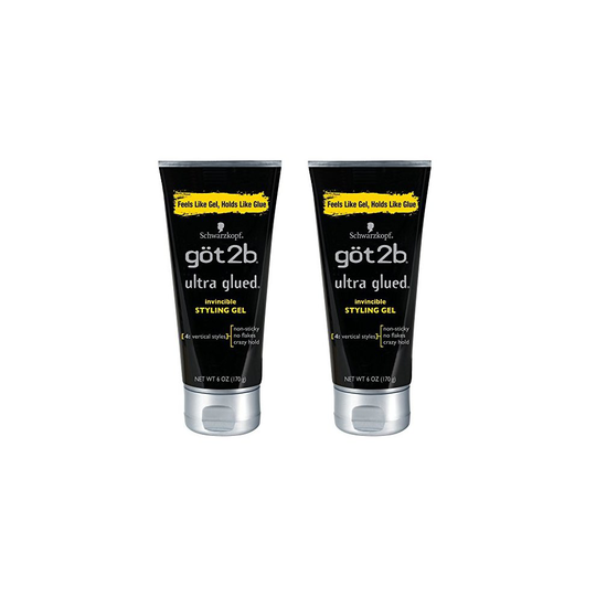 Got2b Ultra Glued Invincible Styling Gel, 6-Ounce (Pack of 2)