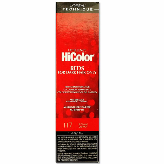 (HiColor H7 - Sizzling Copper) L'Oreal HiColor H7 Sizzling Copper For Dark Hair