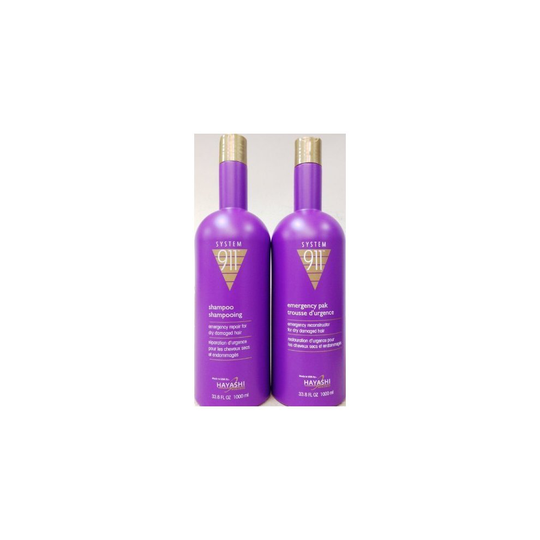Hayashi 911 Shampoo 1000 Ml and 911 Emergency Pack 1000 Ml Combo Package