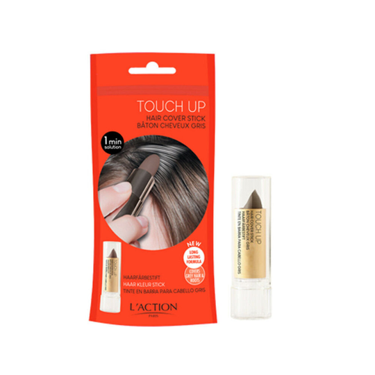 (Dark Brown) L'Action Paris Hair Cover Stick- Cover Grey Hair & Discoloured Roots Quick & Effectively- Six Shades