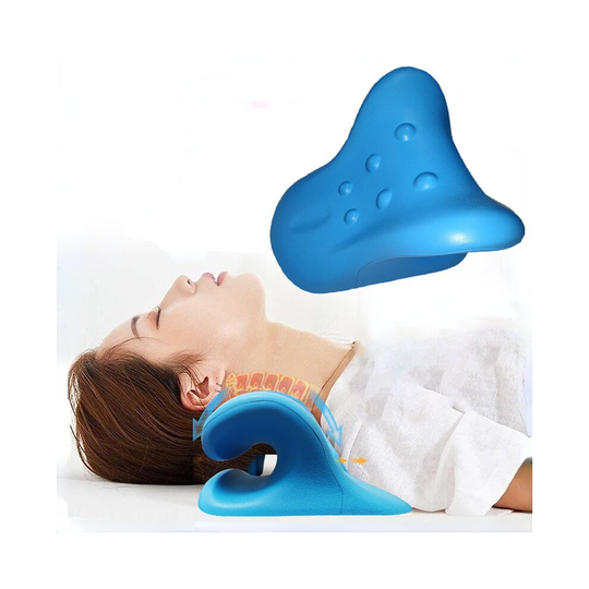 (B) Neck Shoulder Stretcher Relaxer Cervical Chiropractic Traction Device Pillow for Pain Relief Cervical Spine Alignment Gift