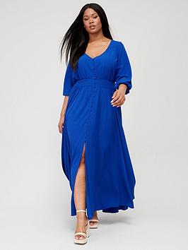 City Chic Desire Maxi Dress - Blue, Blue, Size 16, Women