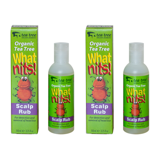Tea Tree What Nits! Scalp Rub 100ml Multipack (x2) | Head Lice Removal | Natural, Safe & Simple