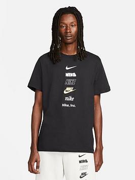 Nike Men'S Nsw Stacked Logo T-Shirt - Black/White