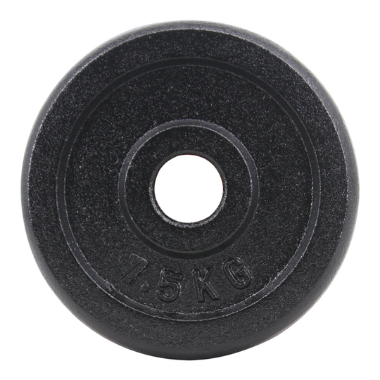 Greenbay Cast Iron Weight Plate - Dumbbell Weights for Fitness Weight Lifting Home Gym Equipment - 7.5kg
