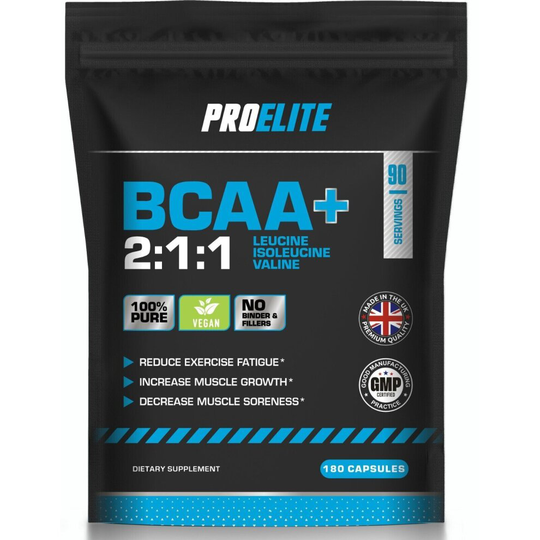 (180 Capsules) BCAA Capsules Vegan 1000mg Branch Chain Amino Acid