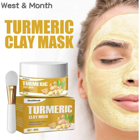 Westmonth Turmeric Mud Mask Deep Cleansing Mud Mask Cream Hydrating Repair Moisturizing Smear Mask For Men And Women