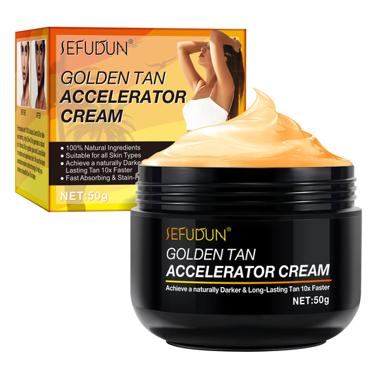 Tanning Accelerator Cream, Long-Lasting Rapid Tan, Natural Sun-Kissed Look