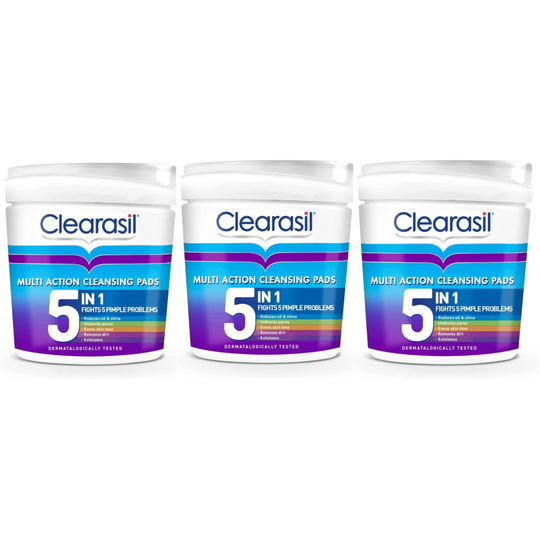 Clearasil - 5-In-1 Ultra Cleansing Pads - 3 x 65 pads each