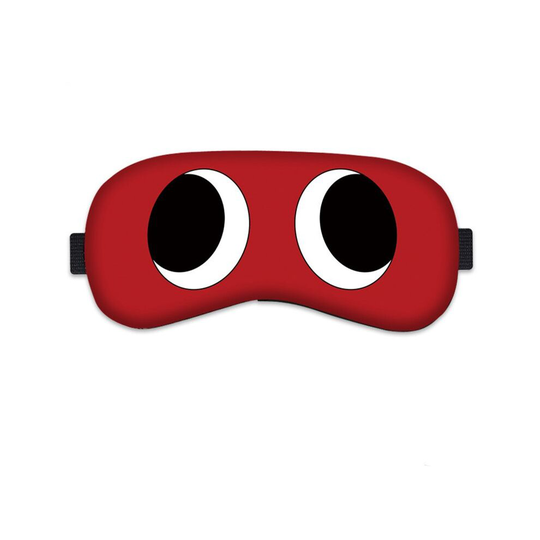 (Red) Rainbow Roblox Friends Sleep Eye Mask Cartoon Printed Soft Shading Eyeshade Gift