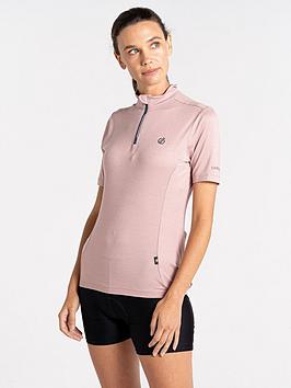 Dare 2B Ladies Pedal Through It Short Sleeve Cycling Jersey - Pink