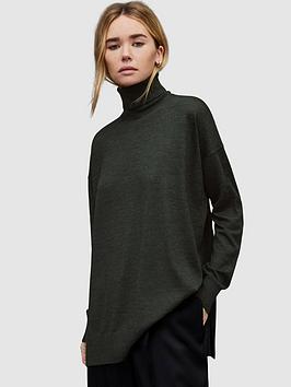 Allsaints The Gala Merino Jumper - Hunter Green