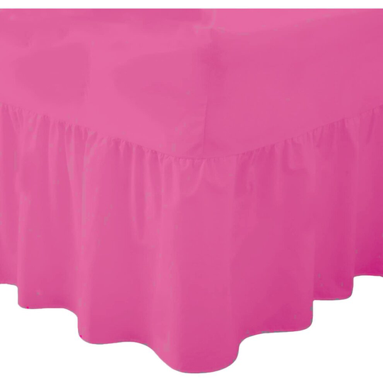 (4FT Small Double, Fuscis) Luxury Percale Fitted Valance Sheet Non Iron Sheet