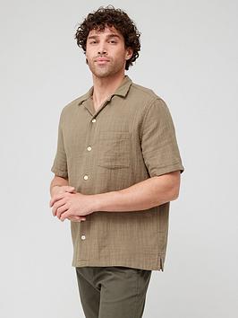 Allsaints Vedra Short Sleeve Shirt - Khaki