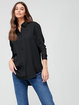 Calvin Klein Relaxed Shirt - Black, Black, Size 36, Women