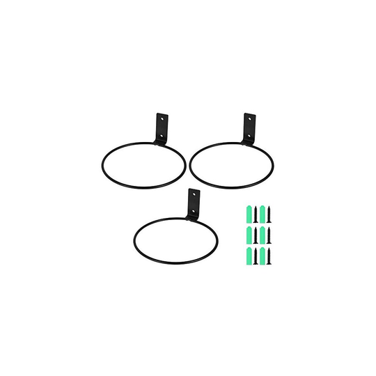 3pcs Flower Pot Holder Wall Mounted Plant Holder Ring Iron Flower Planter Hangers Racks for Indoor Balcony Home Garden Yard (5 inches)
