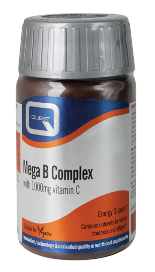 Quest Mega B Complex plus 1000mg Vitamin C, 30 Tablets