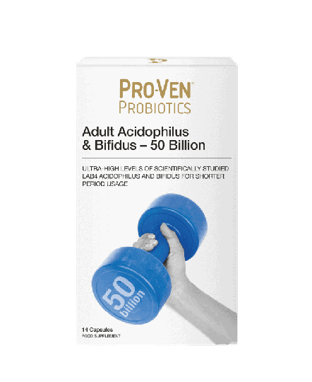 Proven Probiotics Adult Acidophilus & Bifidus- 50 Billion, 14 Capsules