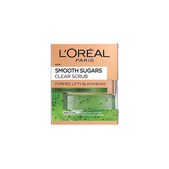 L'Oréal Paris Clear Kiwi Face and Lip Scrub, 50ml