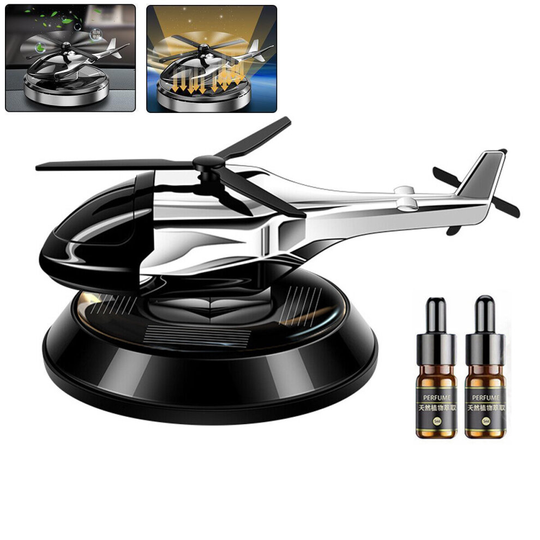 Car Air Freshener Solar Rotating Helicopter Aromatherapy Ornament Gift