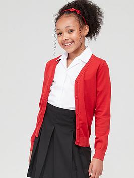 Everyday Girls 2 Pack School Cardigans - Red