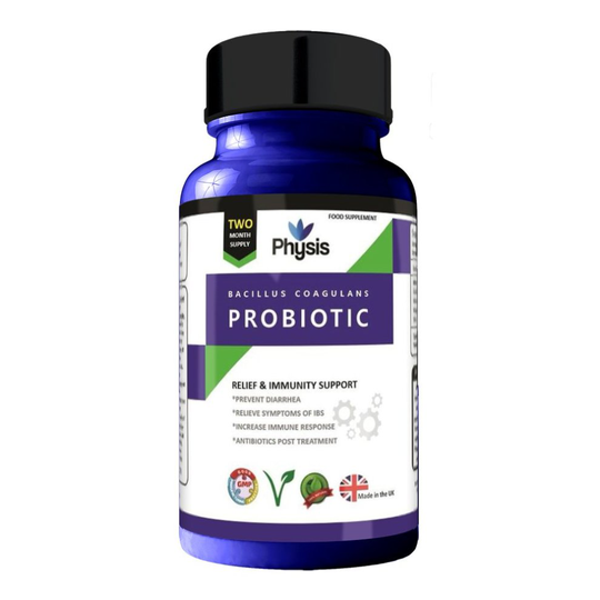 Physis Bacillus Coagulans Probiotics | The Significantly Superior Strain | Lactic Acid-Forming Bacterial Species | Now 60 tablets | Promotes Gut...