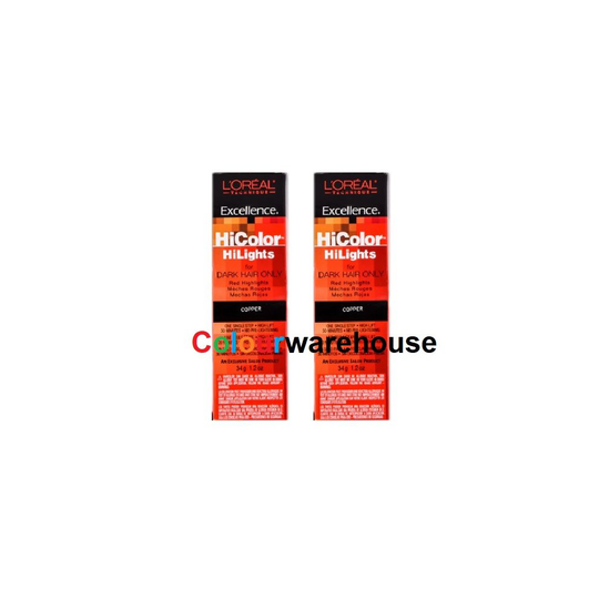 (Copper - 2pcs) L'Oreal HiColor Copper HiLights For Dark Hair Only