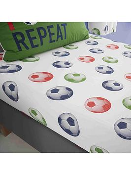 Catherine Lansfield Eat Sleep Football Fitted Sheet - Multi