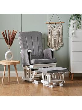 Obaby Deluxe Recliner Nursery Chair &Amp; Stool