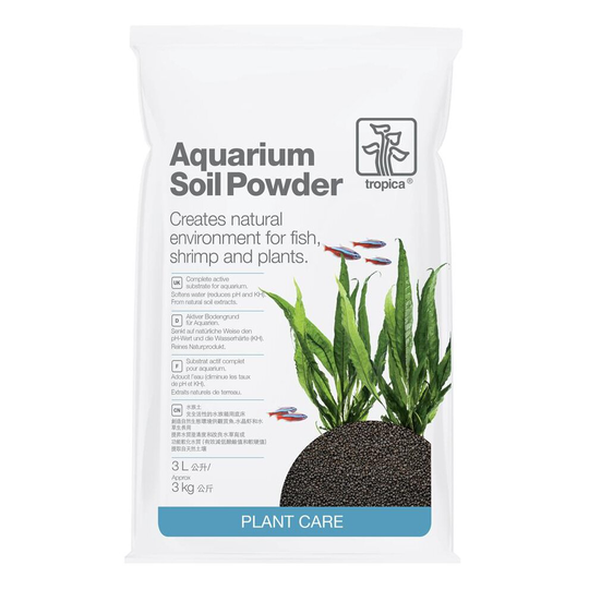 Tropica Aquarium Soil Powder, Bottom Layer, Grain Size 2-3mm Easy Planting - 3L
