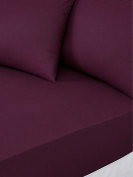 Very Home Non-Iron 180 Thread Count 28 Cm Fitted Sheet