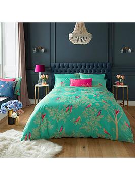 Sara Miller Green Birds Duvet Cover Set