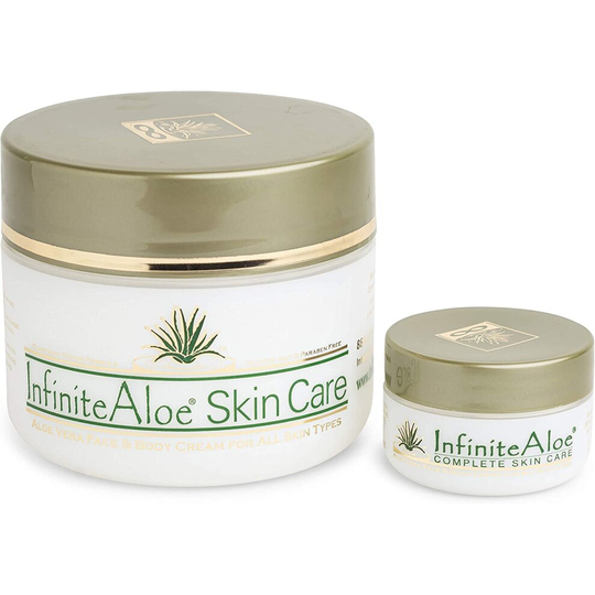 Infinite Aloe Skin Care Cream, Original Scent, 8oz. Jar ** (Plus a Bonus 0.5 oz InfiniteAloe Travel Jar) **