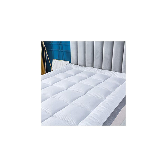 HOMEFOUCS Microfiber Mattress Topper 10cm ANTI ALLERGIC Ultra Air Flow Mattress topper, Anti-Slip Down Alternative Mattress Pad 3D Massage B