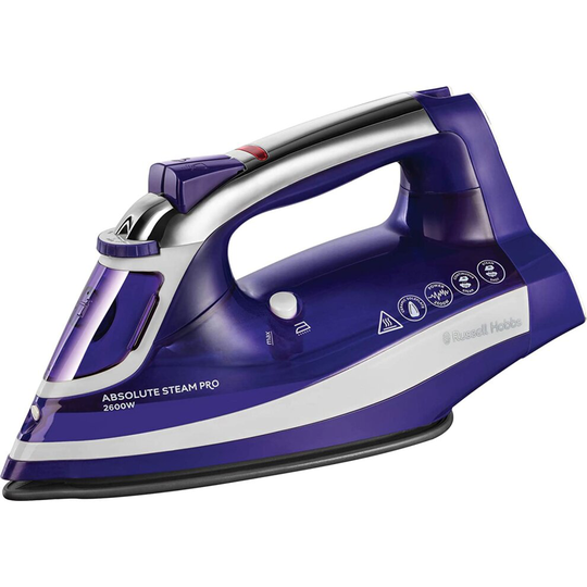 Russell Hobbs 25910 Absolute Steam Iron with 160 gram Steam Shot, Anti-Calc and Self Clean Fucntions, 2600 W