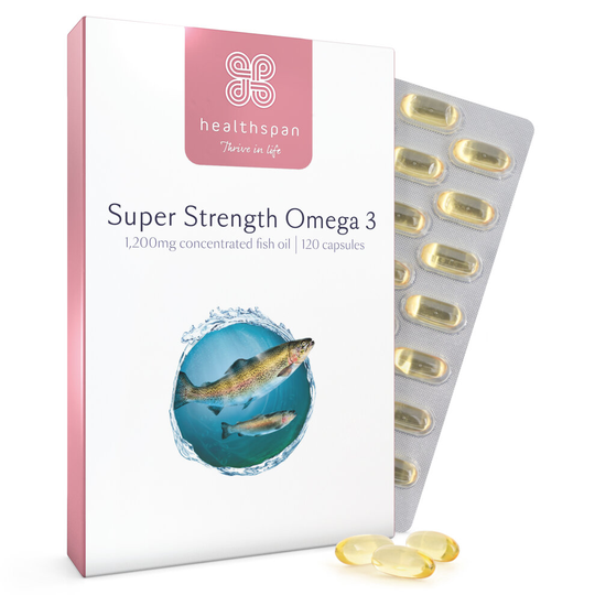 (120 Capsules) Healthspan Super Strength Omega 3 1,200mg