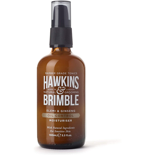 Hawkins & Brimble Mens Oil Control Face Moisturiser 100ml - Mattifying Oily Skin Balancing moisturiser