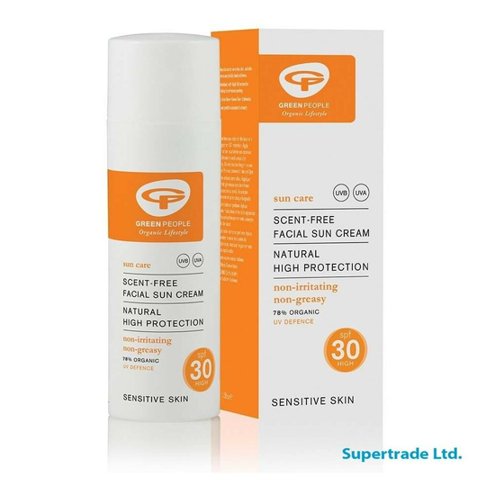 Green People Facial Sun Cream Natural High Protection SPF30 50mL