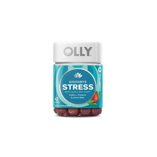 OLLY Goodbye Stress Gummy, GABA, L-Theanine, Lemon Balm, Berry. 42 Ct